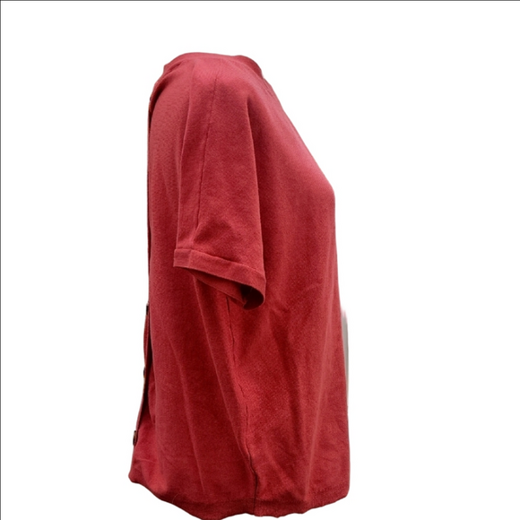 Cable & Gauge Red Boxy Relaxed T-Shirt - Picture 3 of 6